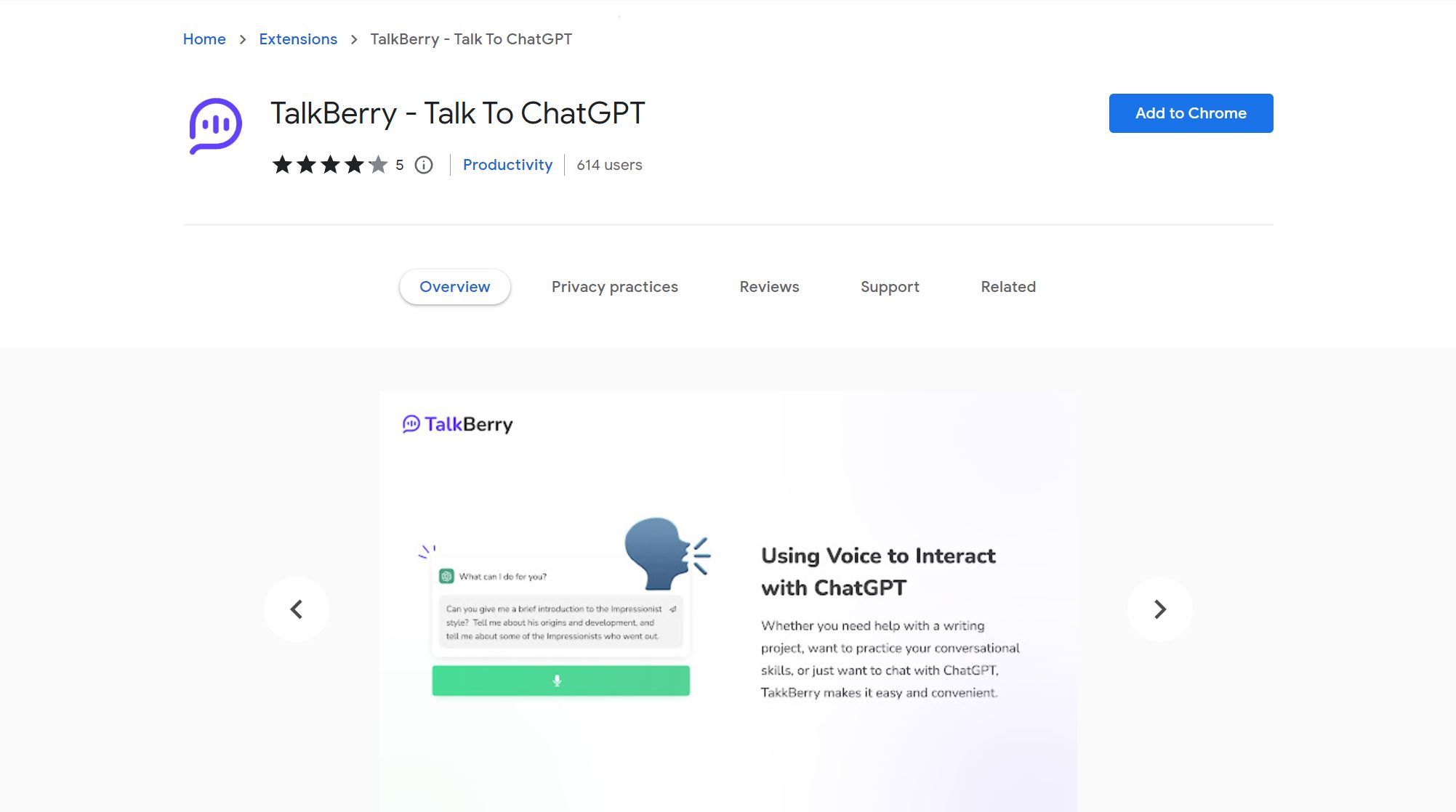 TalkBerry Plugin