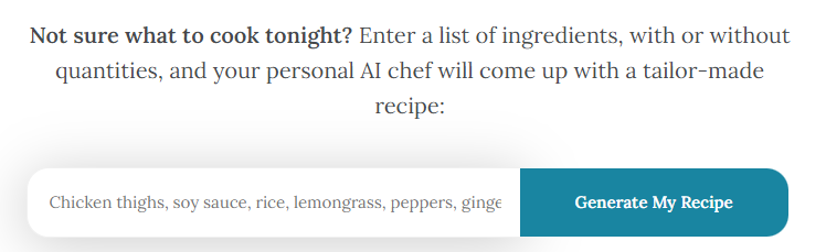 LetsFoodie ai recipe generator