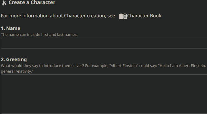 create a character beta character ai