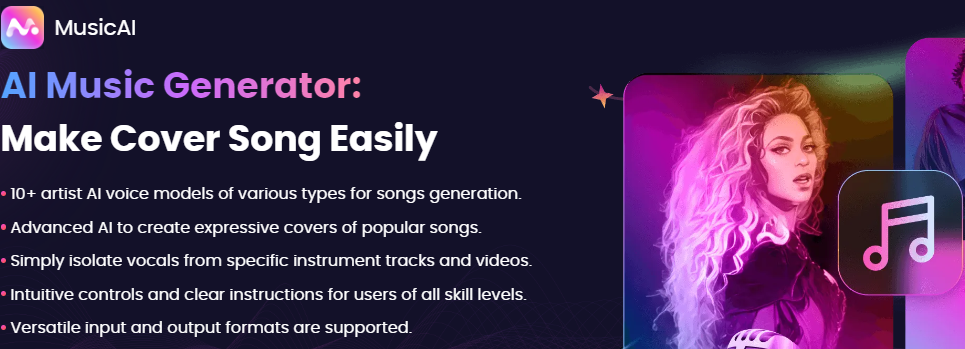 iMyFone MusicAI cover song generator